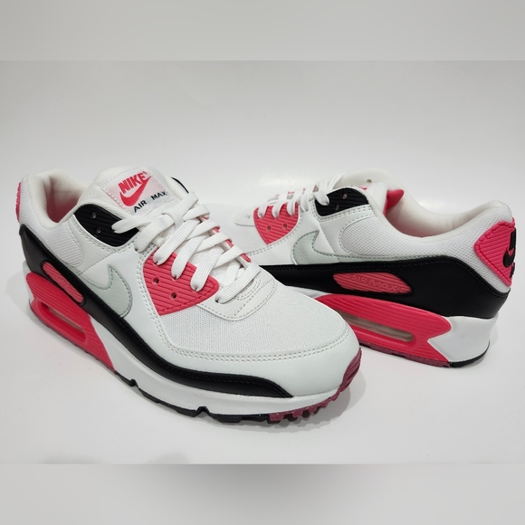 Nike Air Max 90 White Silver Pink Athletic Sneaker DH8010-105 Women Size 10.5 US - Picture 2 of 8